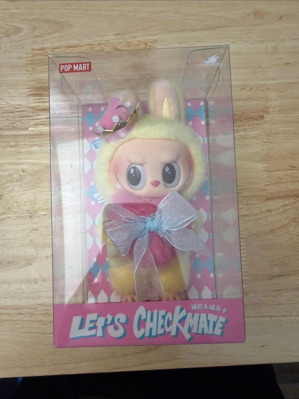 Let's Checkmate Yellow & Pink Plush Labubu unopened Collector Doll